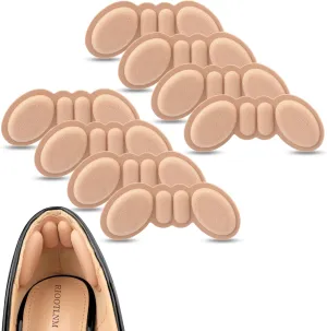 4 Pairs Rosy Brown Heel Pads for Shoes - Prevent Blisters & Enhance Fit