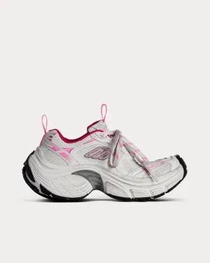 6XL Mesh, Polyurethane & Polyester White / Light Pink / Grey / Black Low Top Sneakers