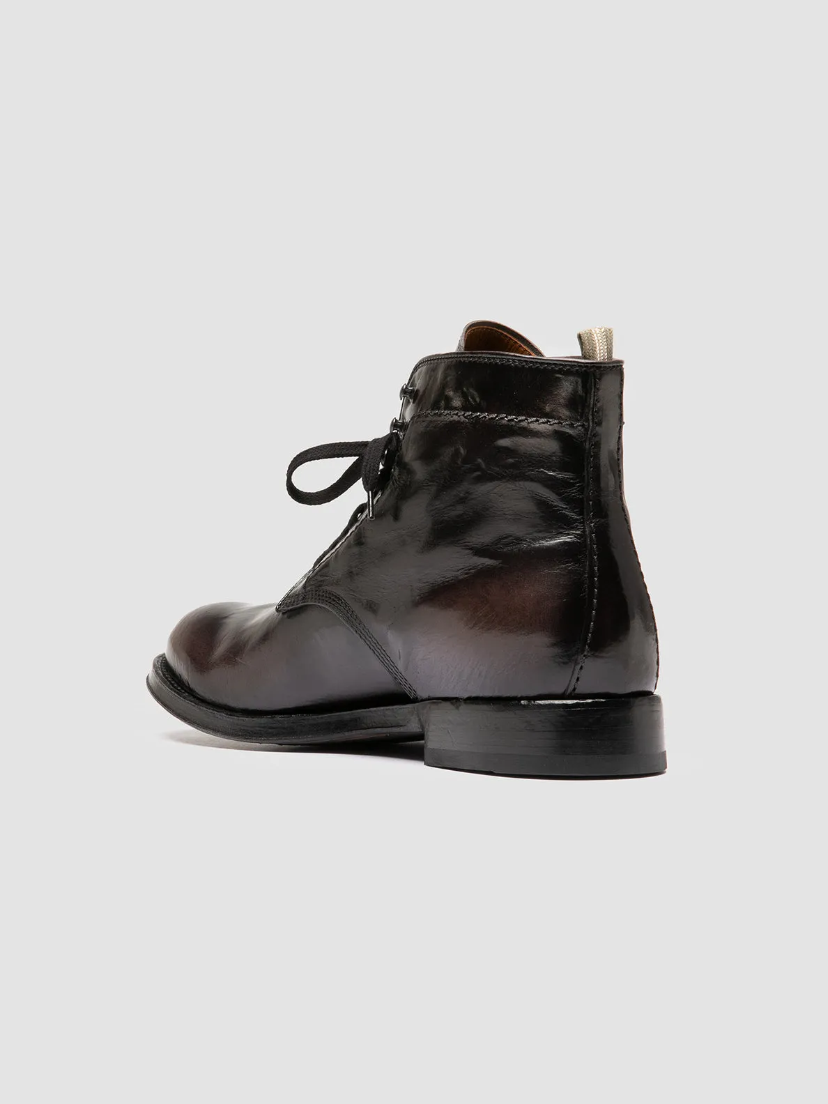 ADMIRAL 004 - Grey Leather Lace-up Boots