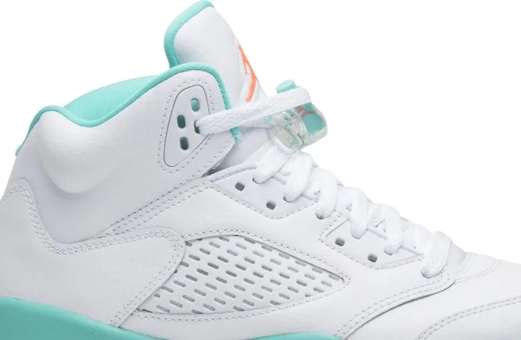 Air Jordan 5 Retro GS Light Aqua sneakers, white