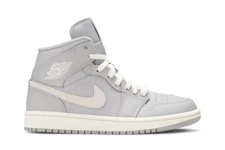 Air Jordan Wmns Air Jordan 1 Mid 'Grey Light Bone', gray