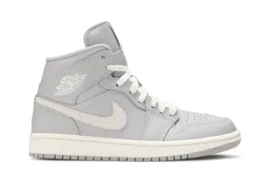Air Jordan Wmns Air Jordan 1 Mid 'Grey Light Bone', gray