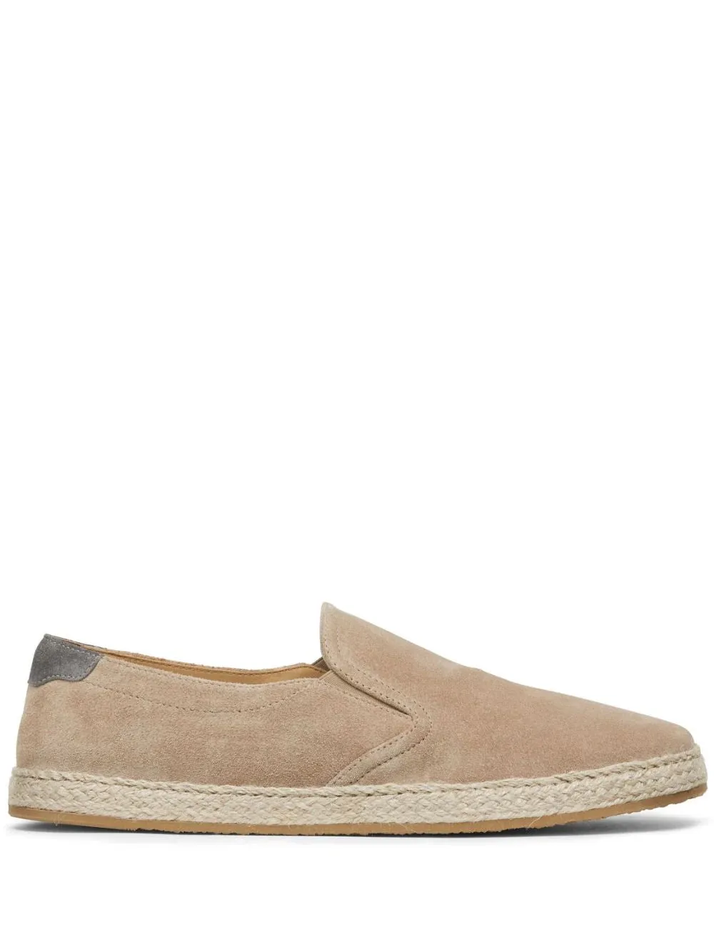 almond-toe leather loafers