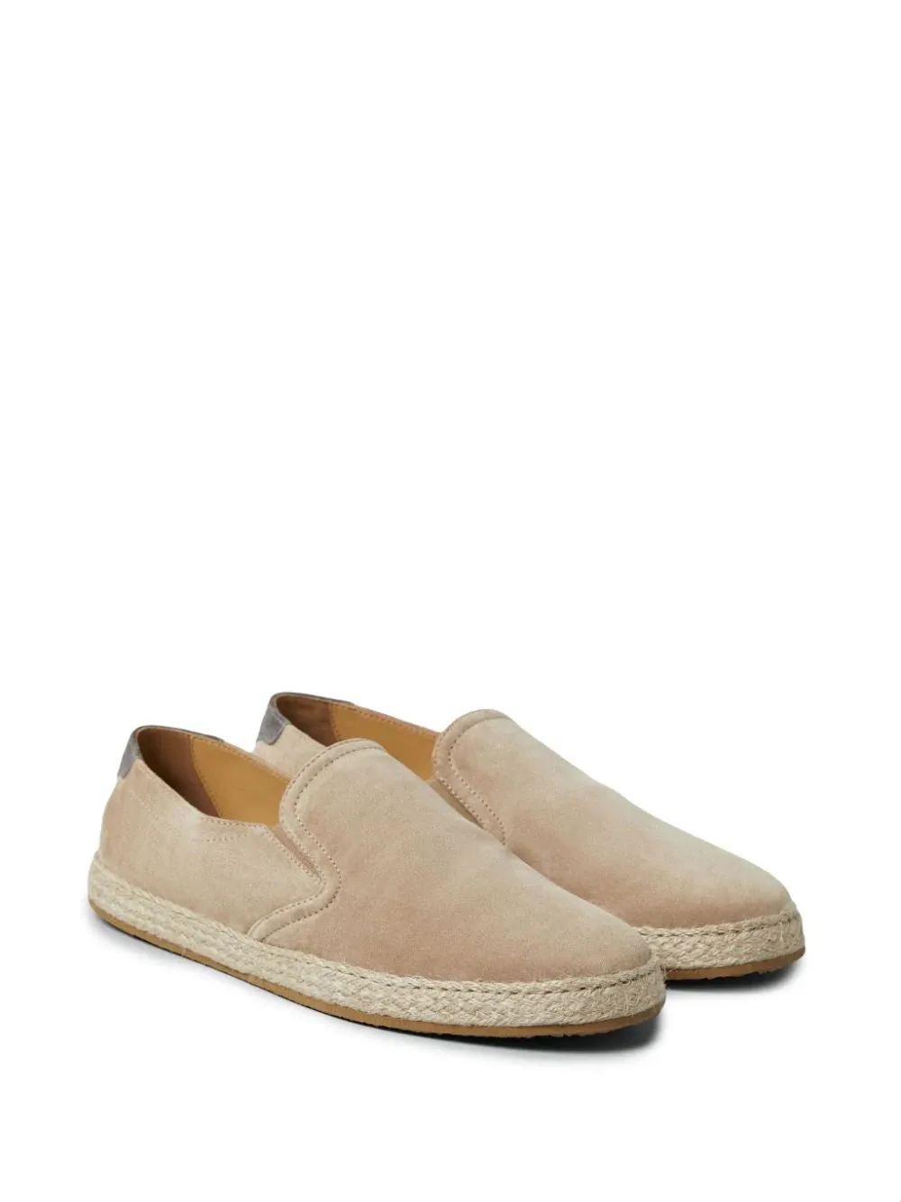 almond-toe leather loafers