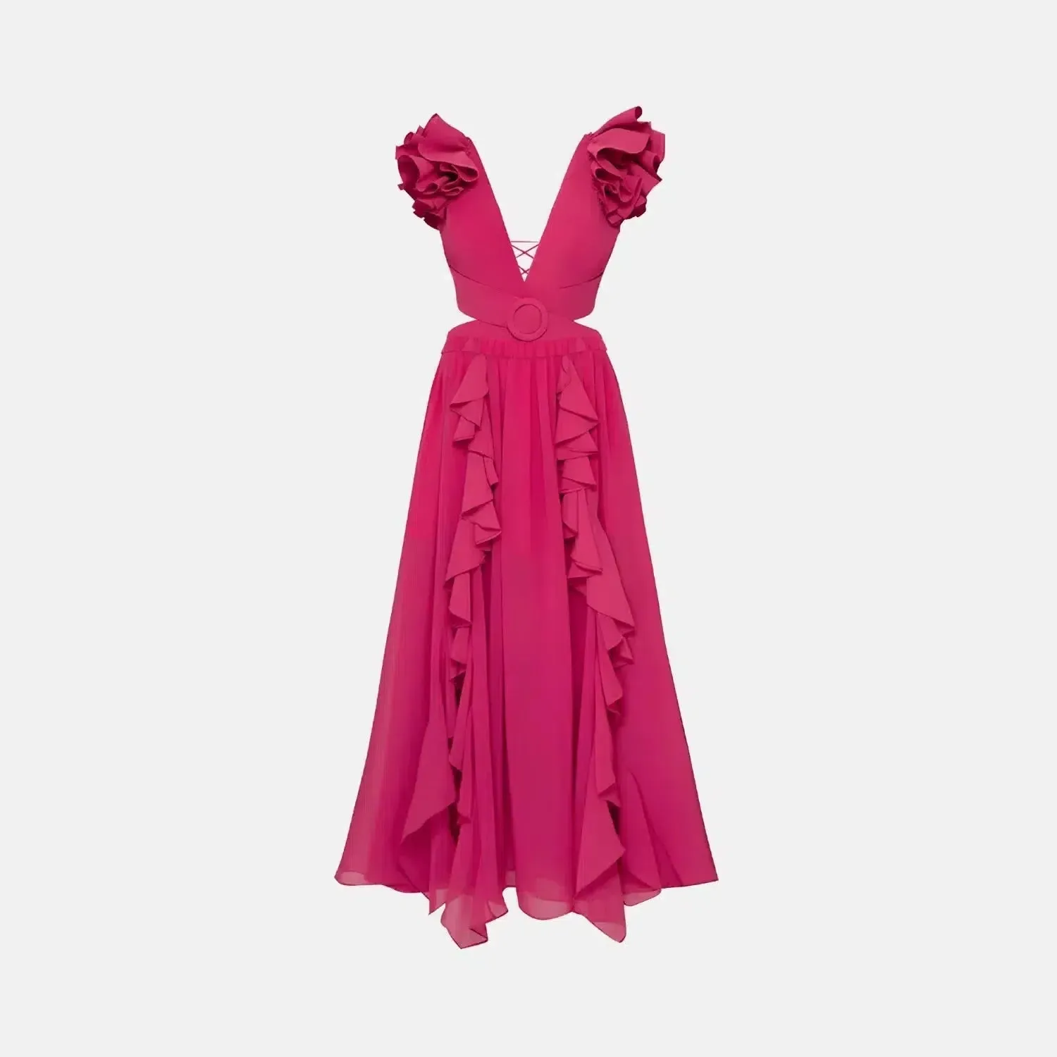 Amour Set – Pink – Ruffled swimsuit and long skirt