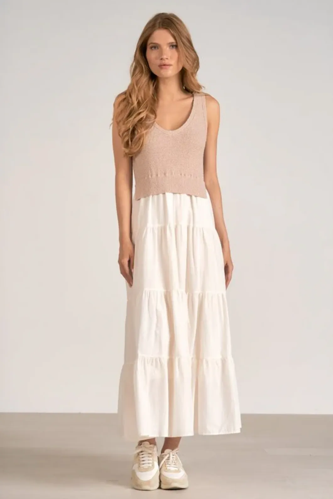Arianna Dress - White/Natural
