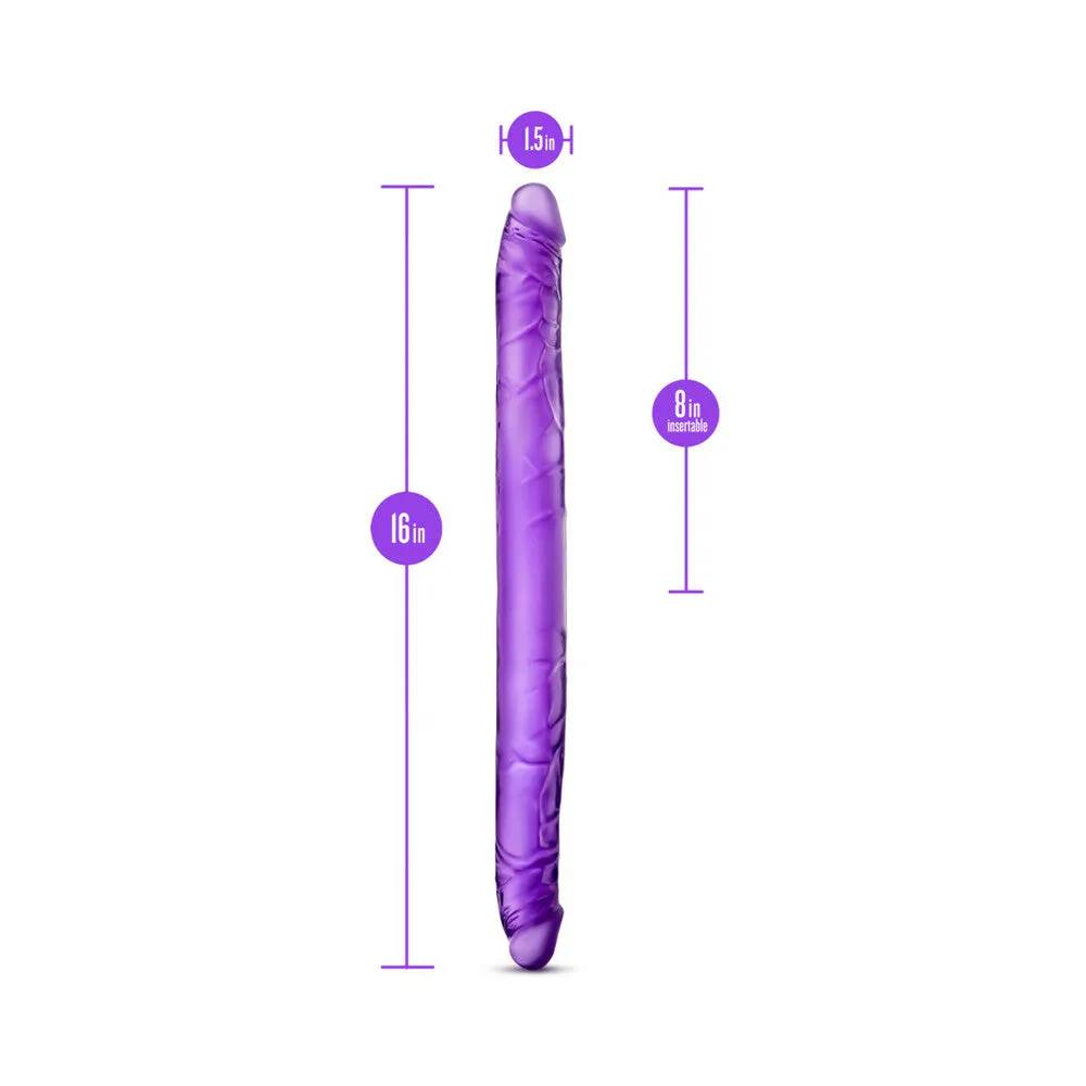 B Yours 16 in. Double Dildo Purple