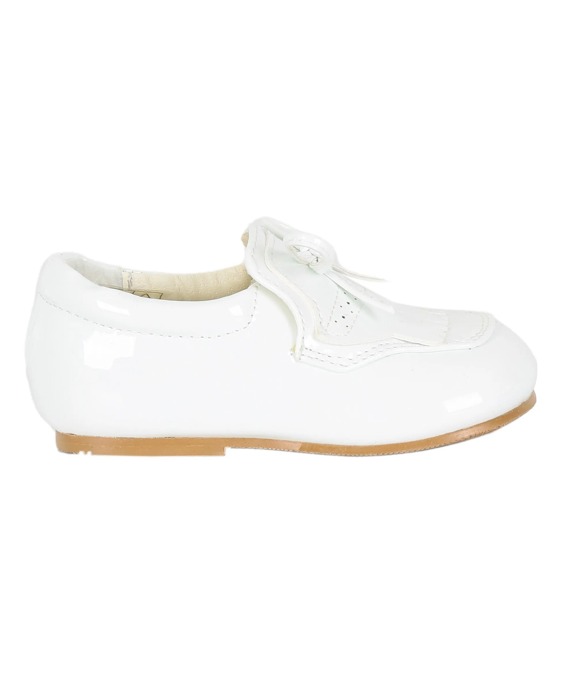 Baby Boys Pre- walker Patent Loafer - ADAM - White