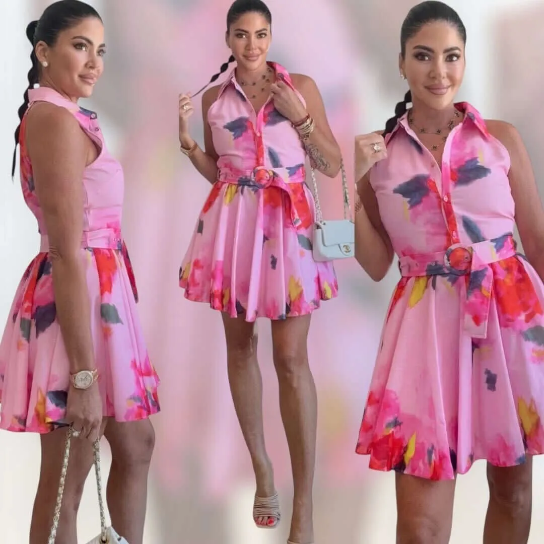 Bella Belted Shirt Dress