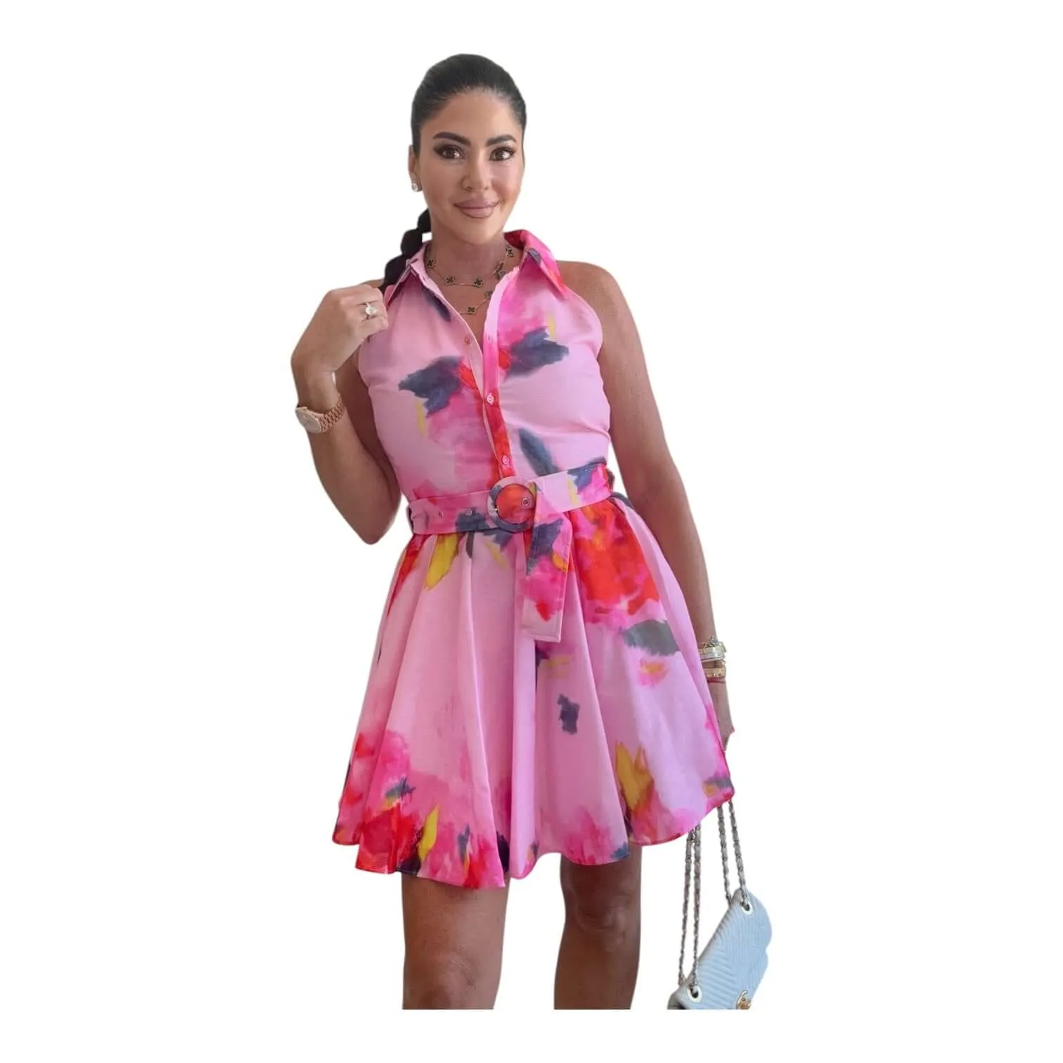 Bella Belted Shirt Dress