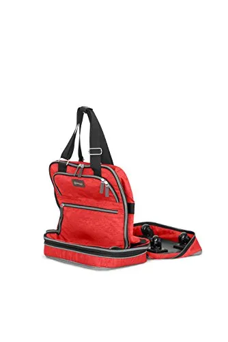 Biaggi Zipsak Boost Carry-On Suitcase - Compact Luggage Expands 22-Inches to 28-Inches - As Seen on Shark Tank - Red