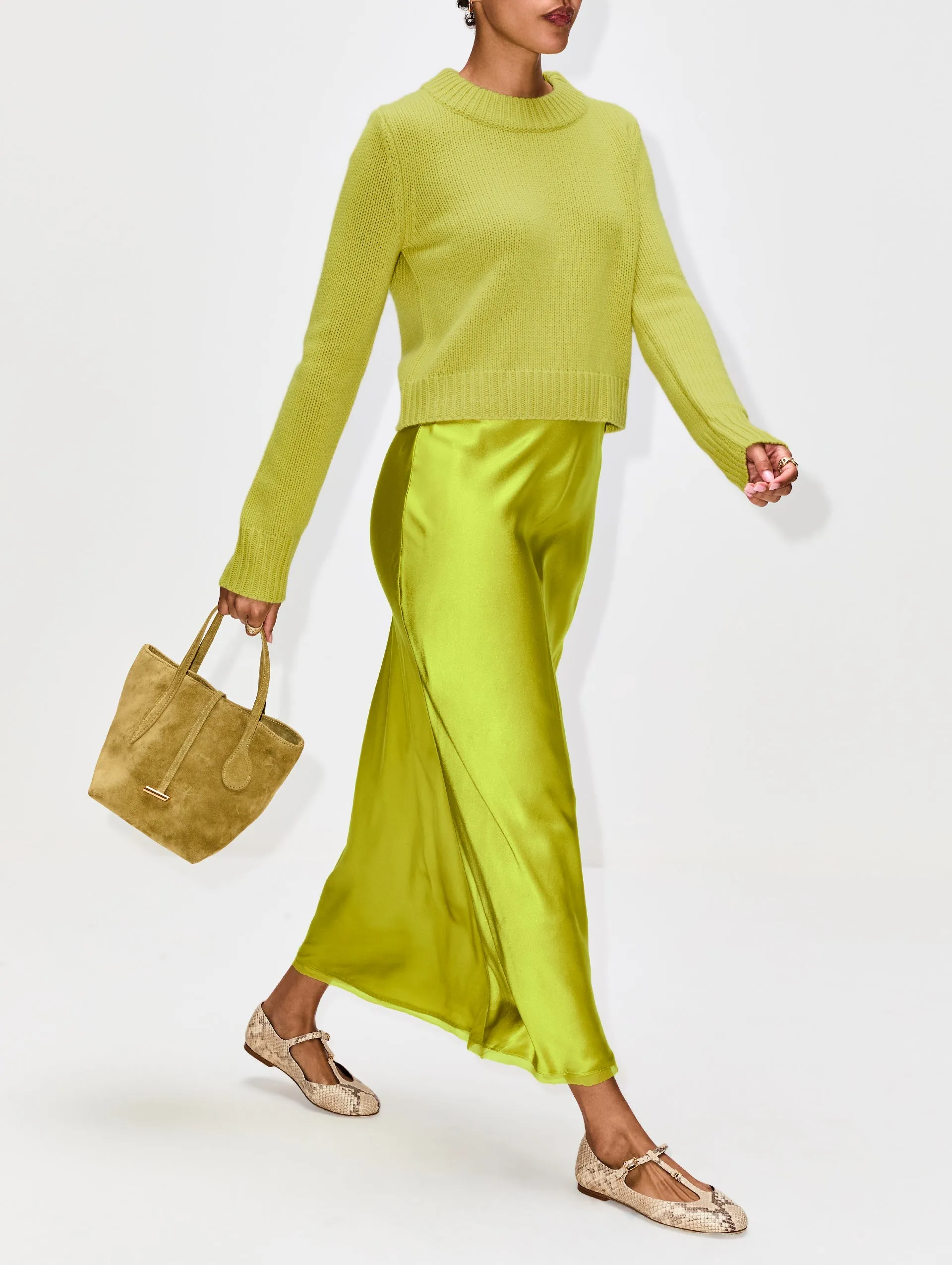 Bias Cut Silk Skirt