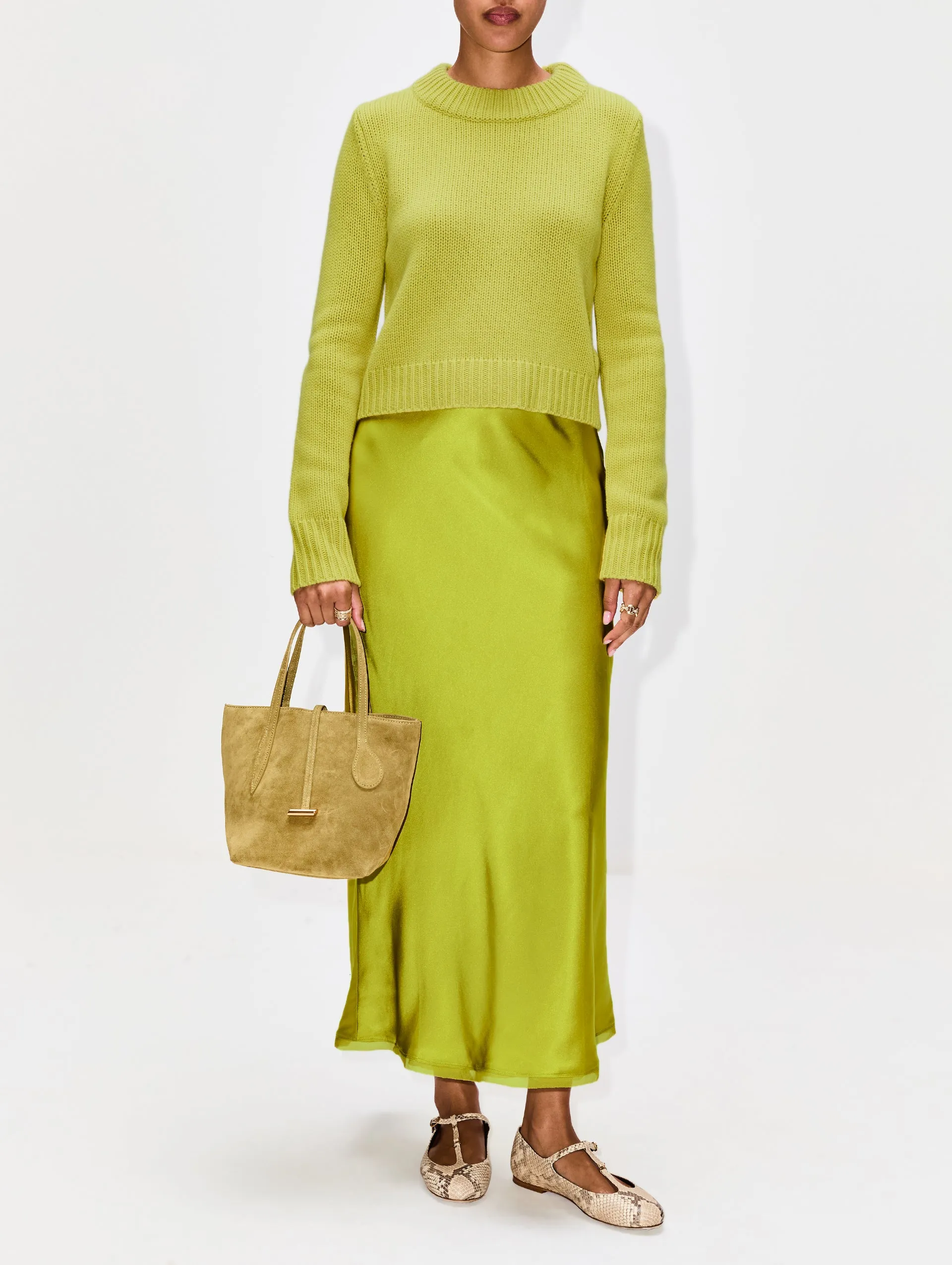 Bias Cut Silk Skirt