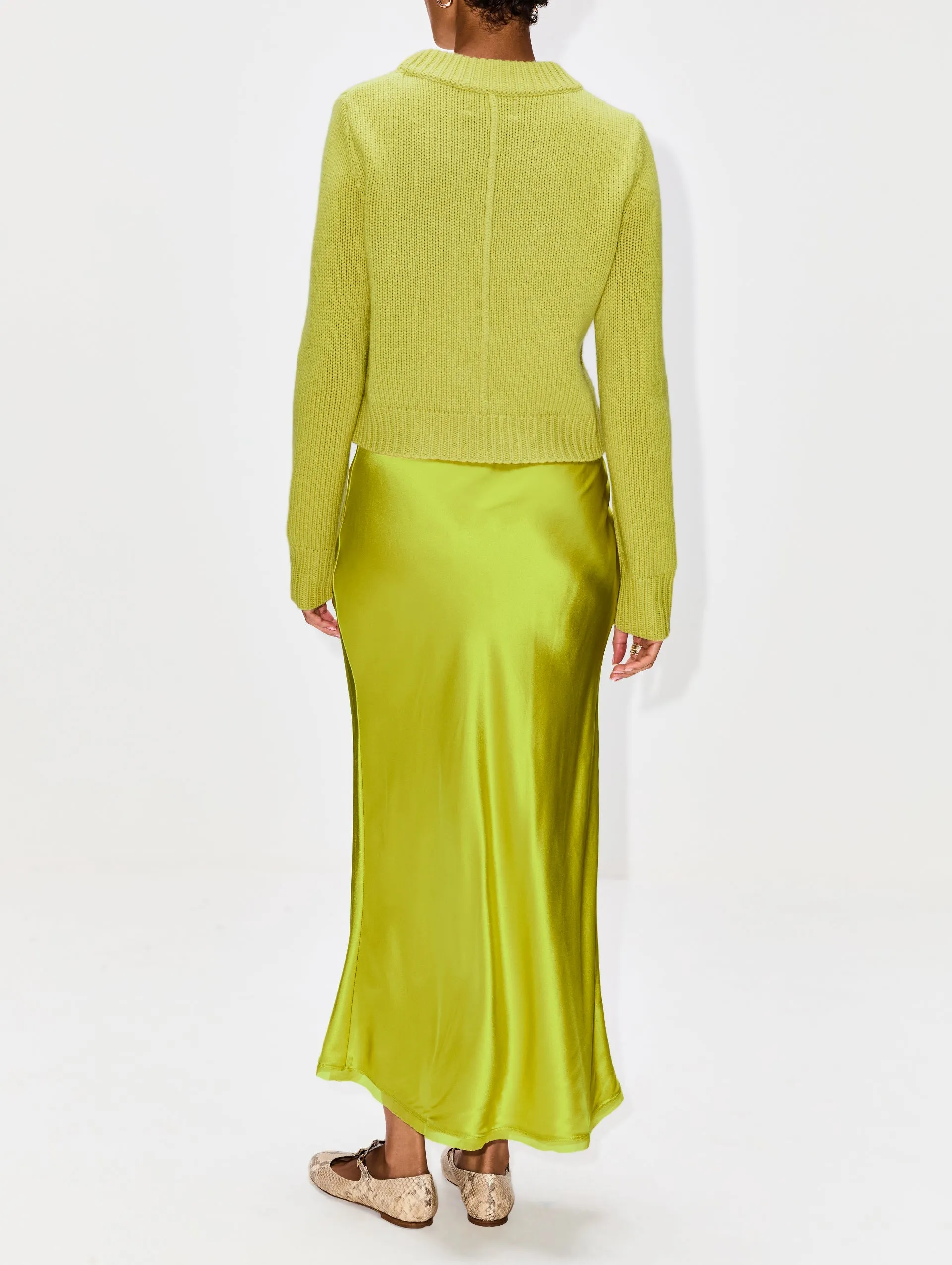 Bias Cut Silk Skirt