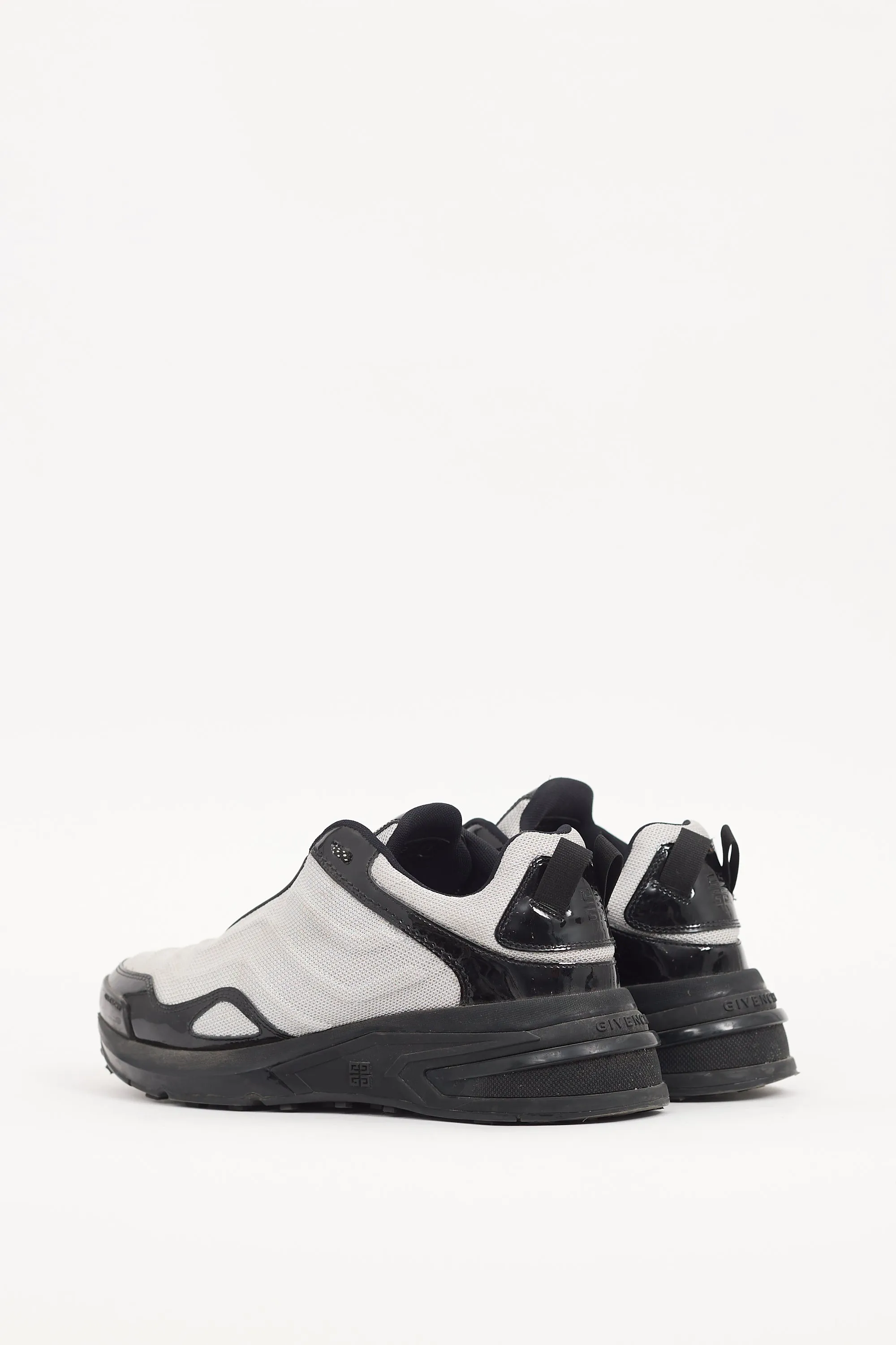 Black & Silver Patent & Mesh Giv 1 Light Sneaker