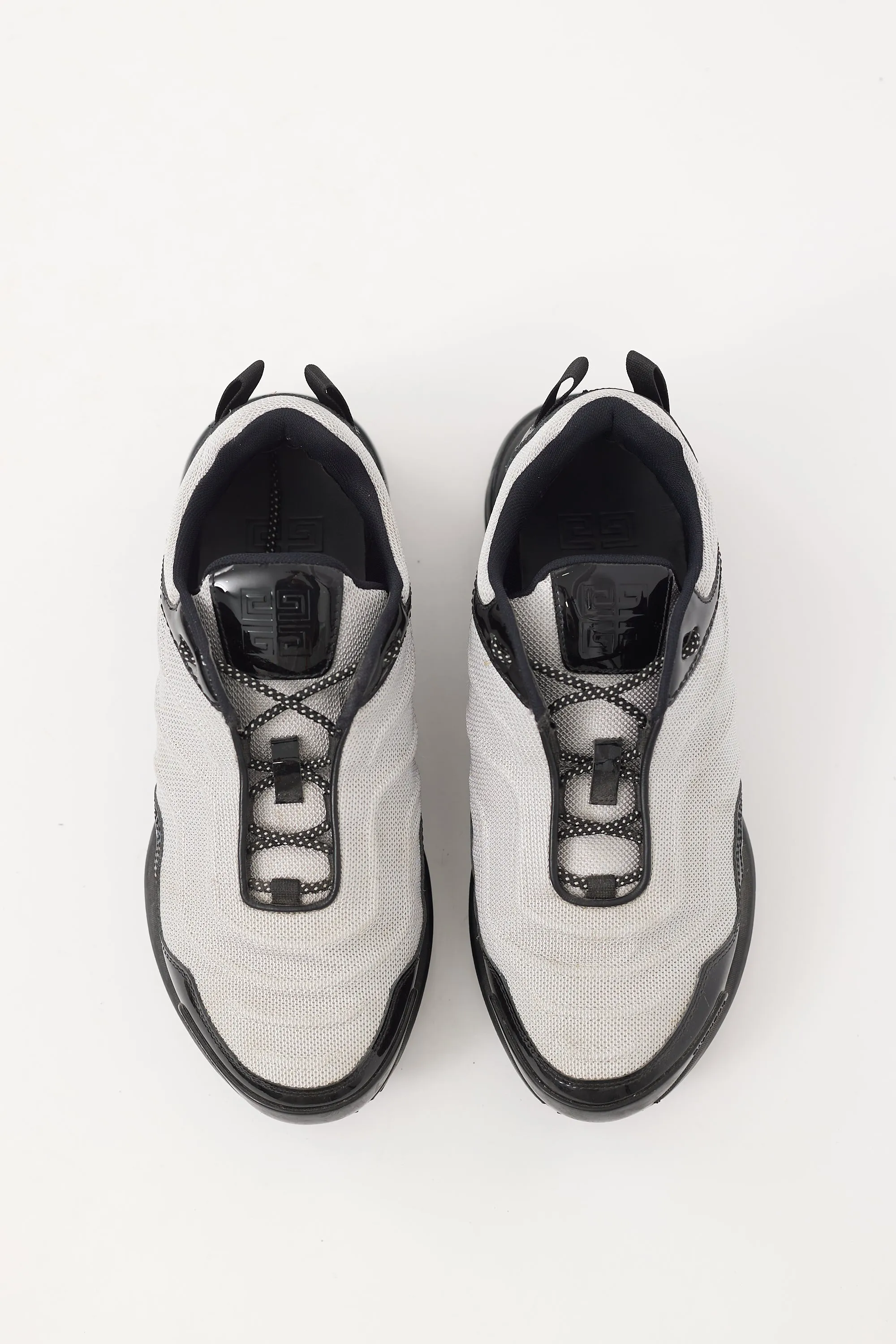 Black & Silver Patent & Mesh Giv 1 Light Sneaker