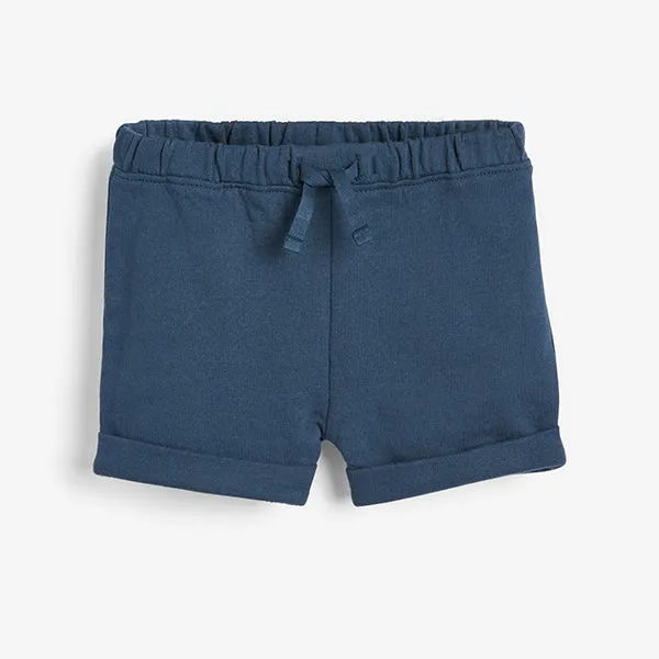 Blue 3 Pack Shorts (0mths-18mths)