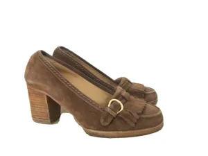 BROWN SUEDE LOAFERS SHOES