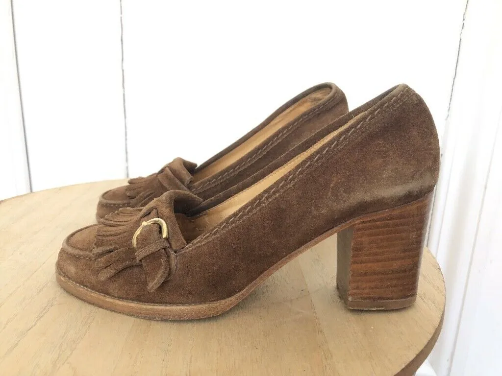 BROWN SUEDE LOAFERS SHOES