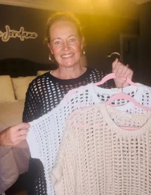 Cady Crochet Sweater Top