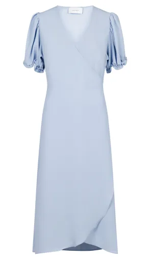 Carli Mini Crepe Dress - Light Blue