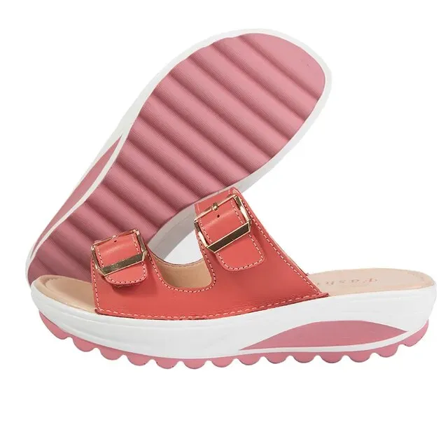 Casual Anti-Slip Belt Buckle Women's Slippers