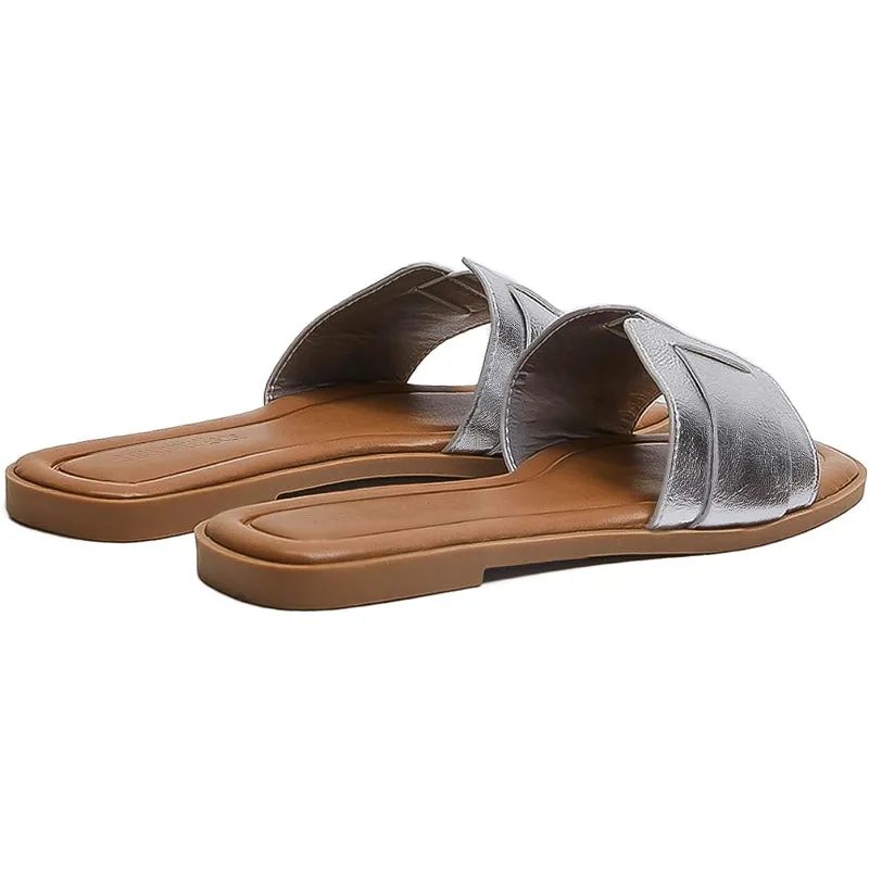 Classic Dual Strap Slide Sandals For Women