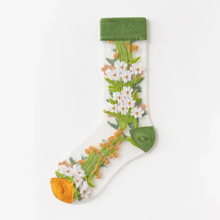 Delicate Floral Socks