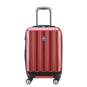 DELSEY Paris Helium Aero Hardside Expandable Luggage with Spinner Wheels, Brick Red, Carry-On 19 Inch