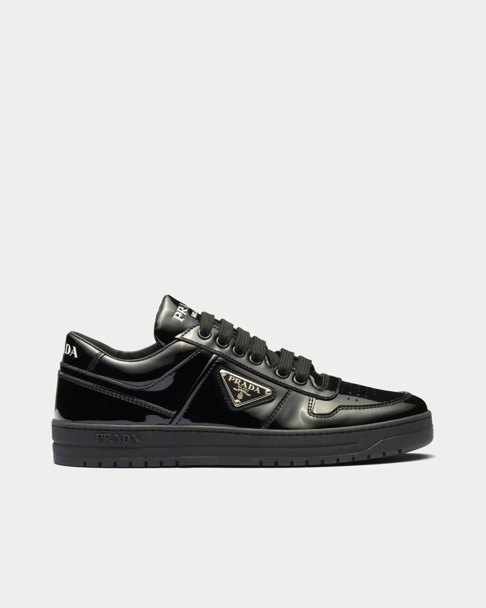 Downtown Patent Leather Black Low Top Sneakers