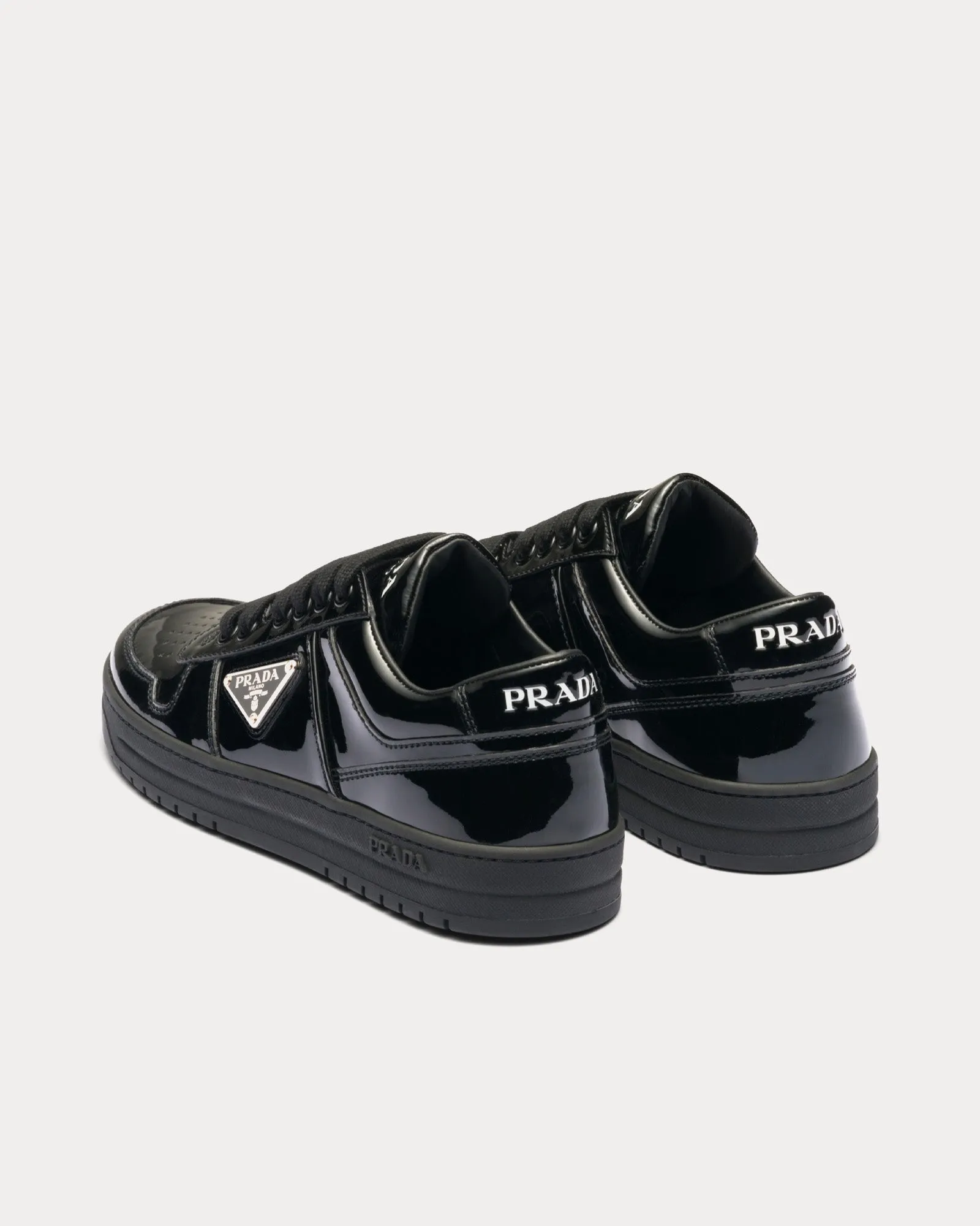 Downtown Patent Leather Black Low Top Sneakers