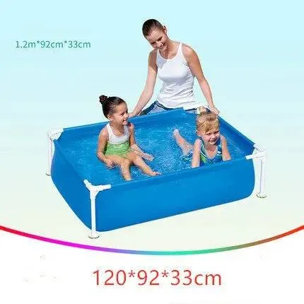 Durable Foldable PVC Swimming Pool  No-Inflation Backyard Pool with Mesh Bracket