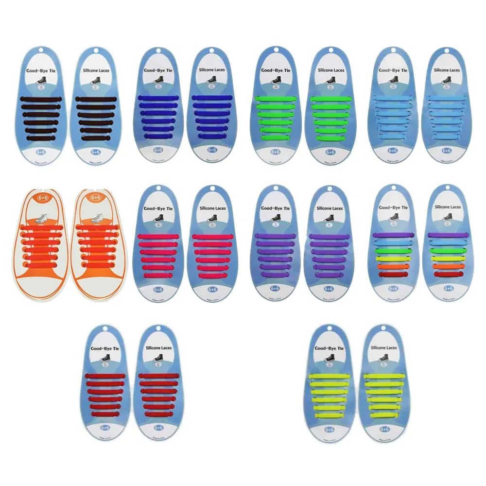 elastic lazy no-tie silicone speed laces - Pink (Kids) x2 Combo