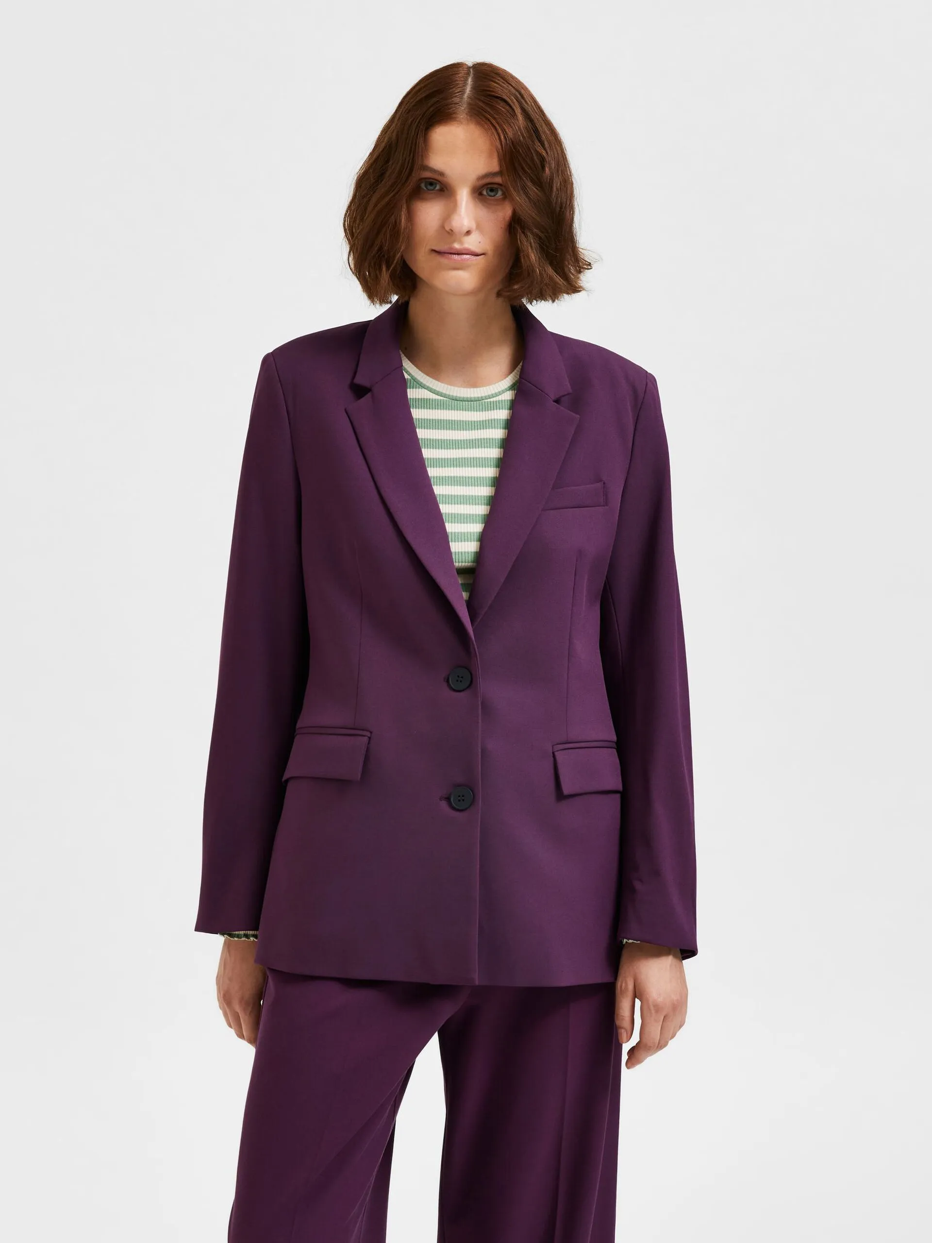Eliana Ls Blazer - Potent Purple