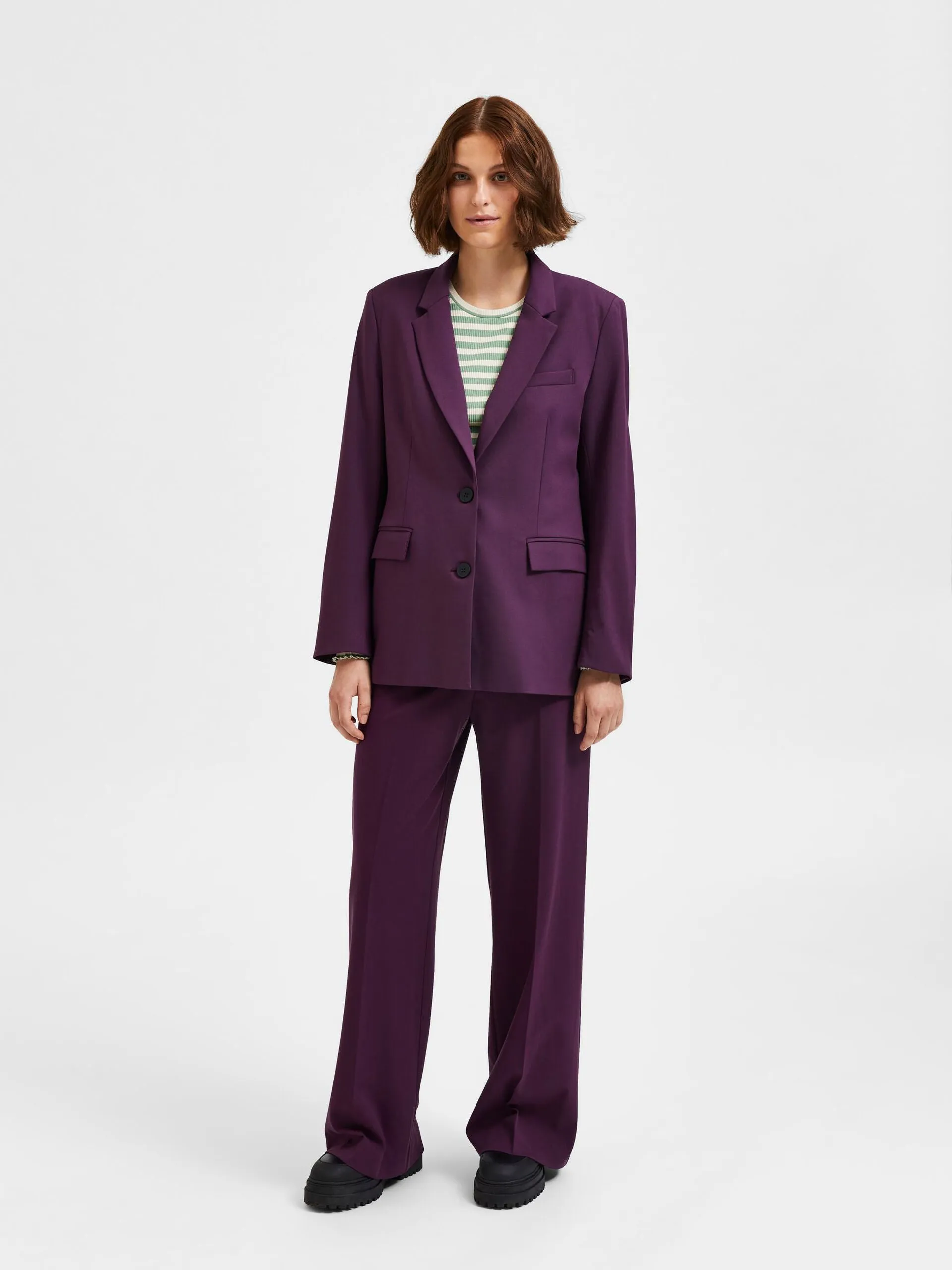 Eliana Ls Blazer - Potent Purple