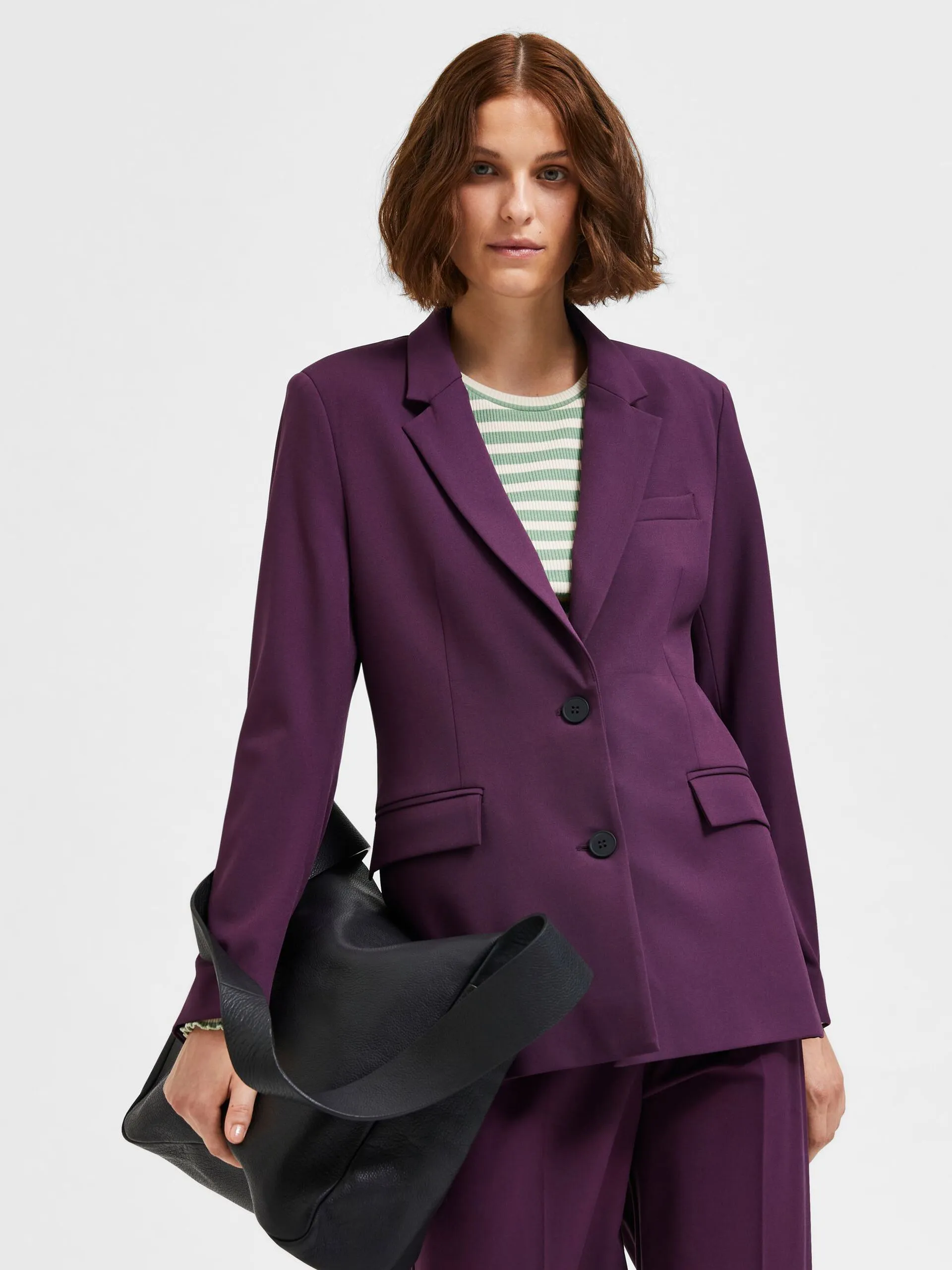 Eliana Ls Blazer - Potent Purple