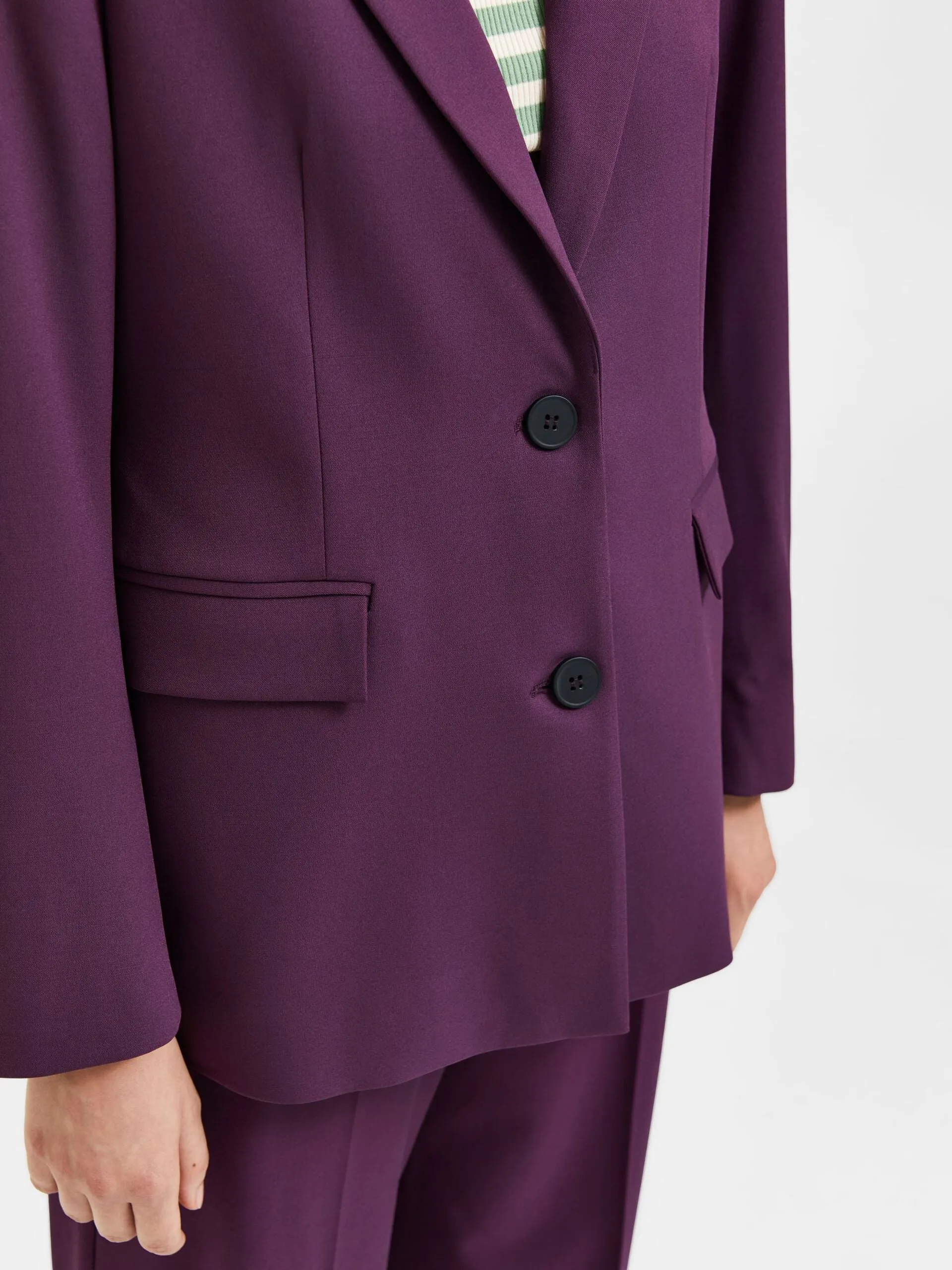 Eliana Ls Blazer - Potent Purple