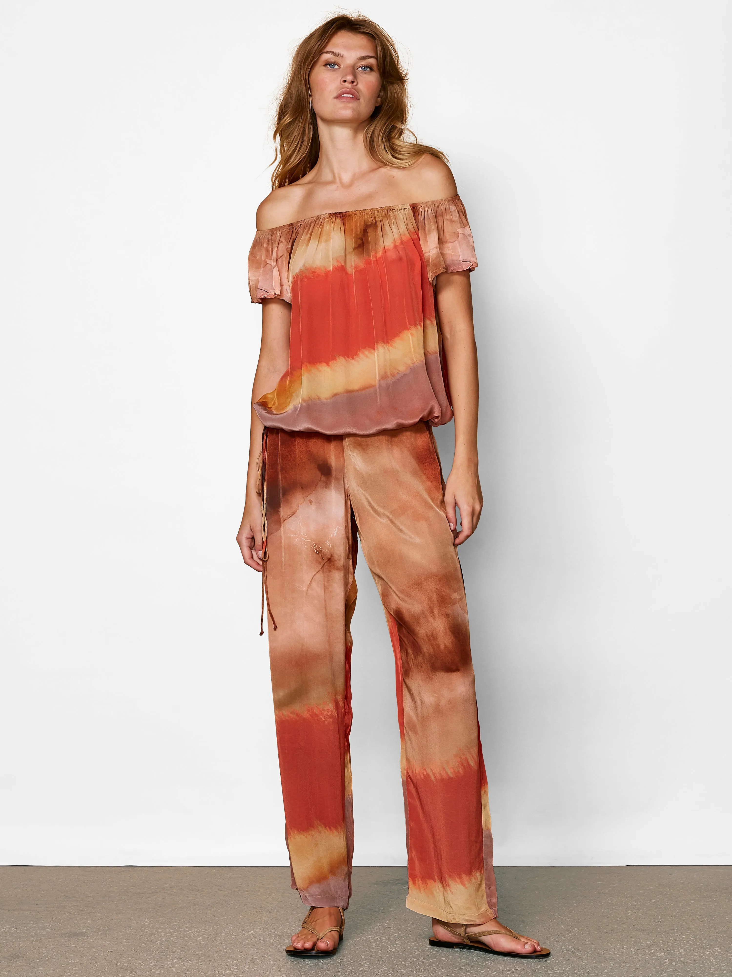 ELINA ZIW bukser - Terracotta Mix