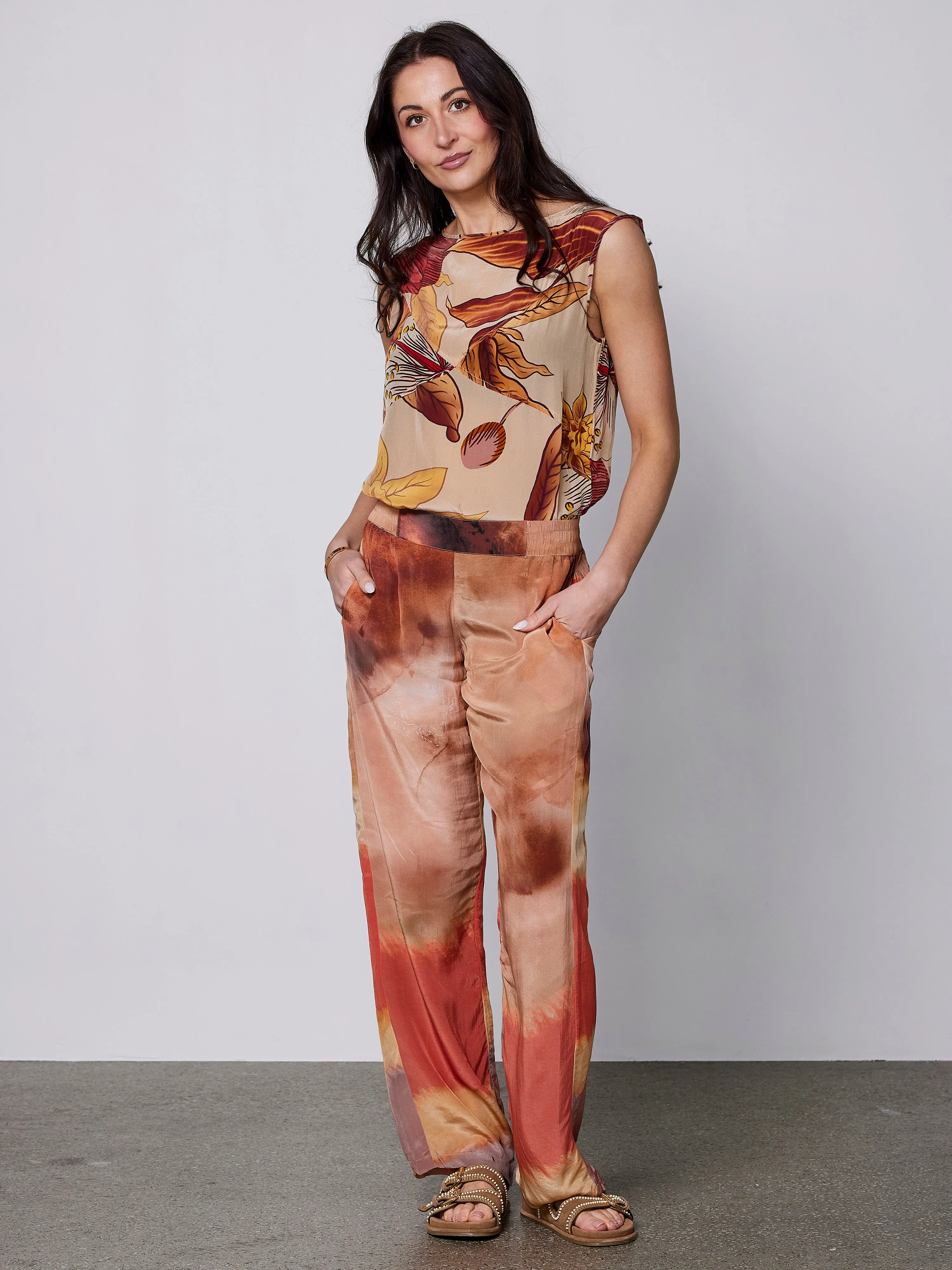ELINA ZIW bukser - Terracotta Mix