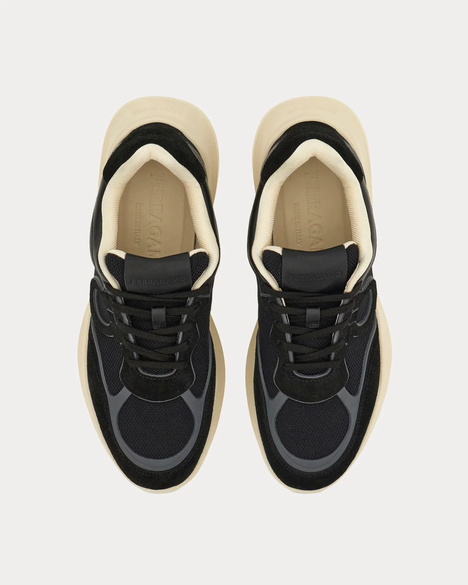 Gancini Ornament Black Low Top Sneakers
