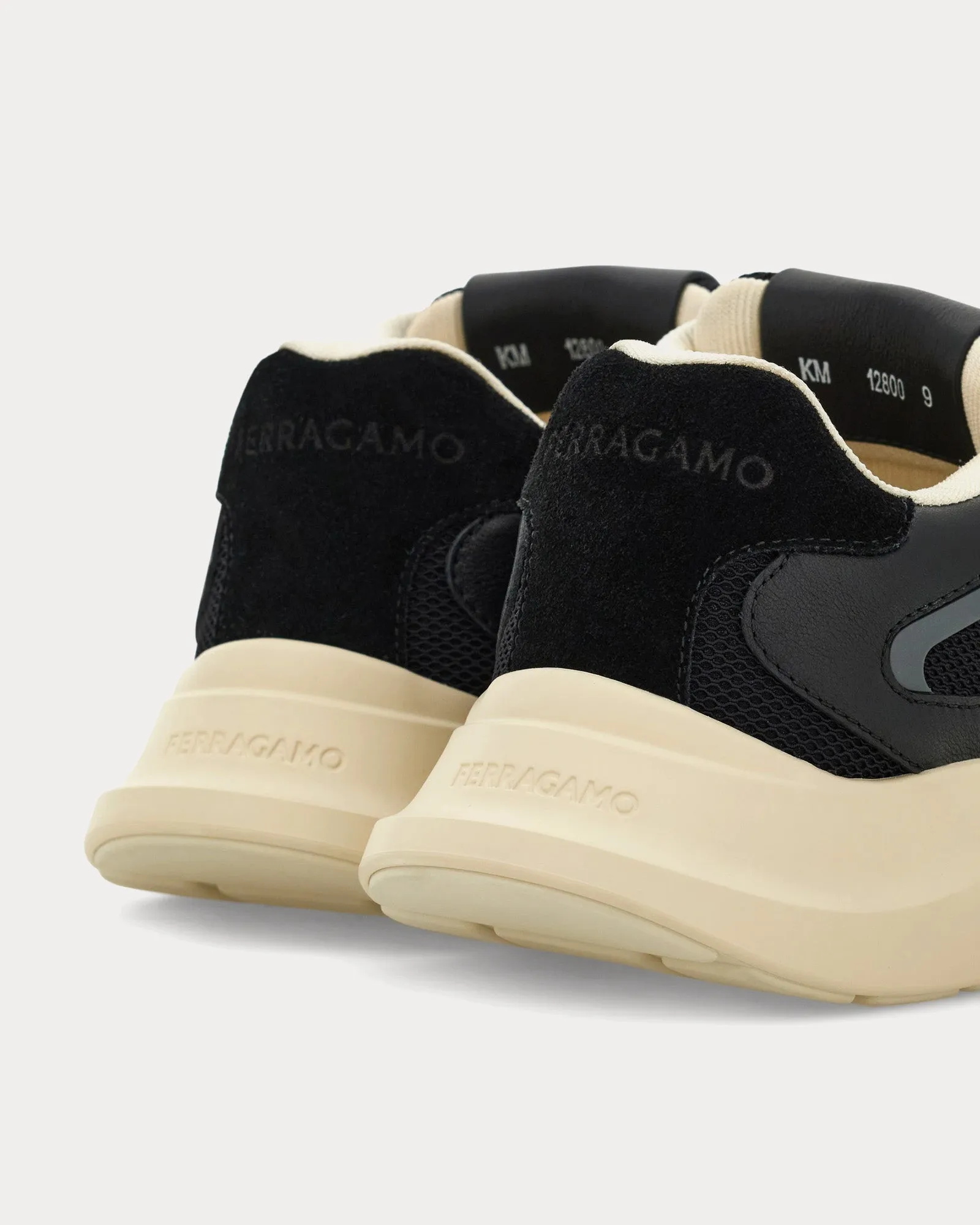Gancini Ornament Black Low Top Sneakers