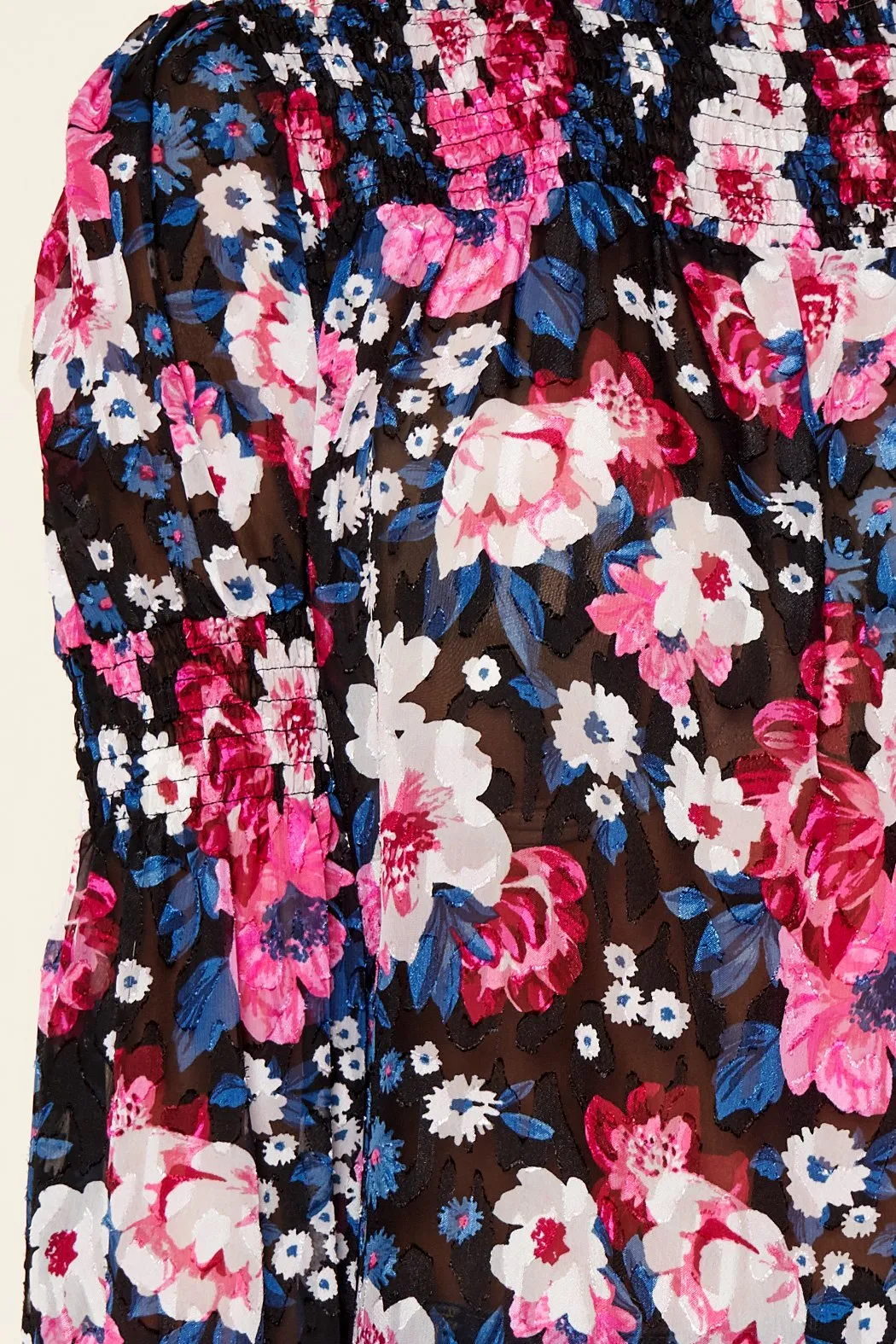 Garden State Wild Floral Mock Neck Blouse