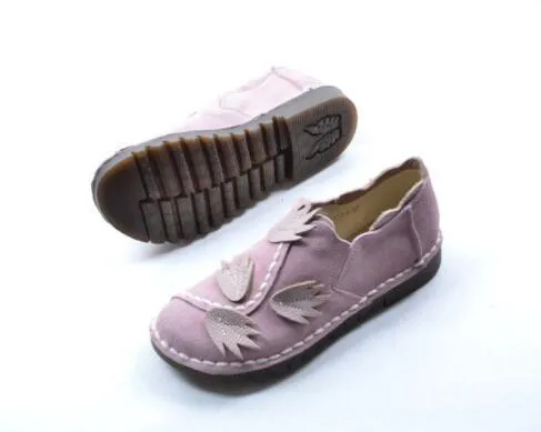 Genuine leather shoes,literary and artistic women shoes