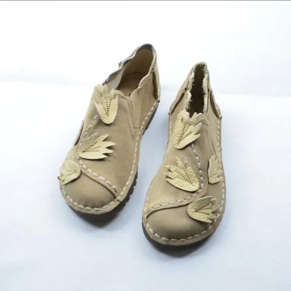 Genuine leather shoes,literary and artistic women shoes