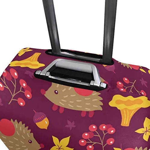 GIOVANIOR Cartoon Hedgehog Cherry Luggage Cover Suitcase Protector Carry On Covers