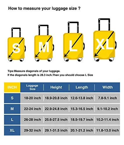 GIOVANIOR Cartoon Traffic Luggage Cover Suitcase Protector Carry On Covers