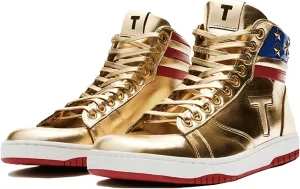 Gold Shoes 2024 MAGA Never Surrender Sneakers High Top Sneaker Gym Basketball Mens Womens Casual Shoe