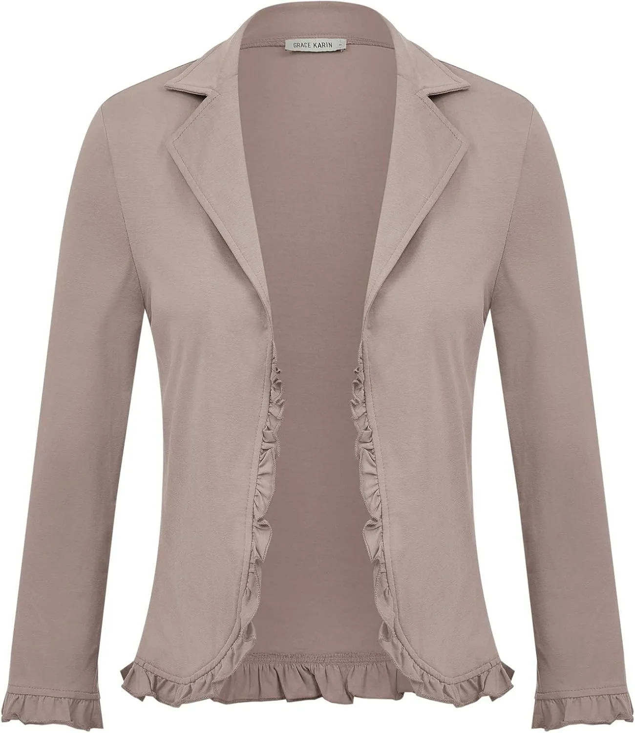 GRACE KARIN Women Business Casual Cropped Blazer Jacket Open Front Cotton Cardigan