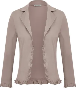 GRACE KARIN Women Business Casual Cropped Blazer Jacket Open Front Cotton Cardigan