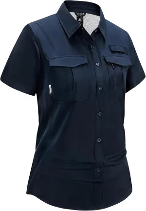 Haimont Women's Sun Protection Fishing Hiking Shirts Button Down Short Sleeve Water Resistant Quick Dry Outdoor Haimont Women's Sun Protection Fishing Hiking Shirts Button Down Short Sleeve Water Resistant Quick Dry Outdoor